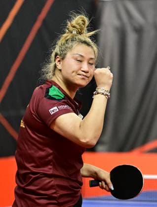 Jieni Shao from Portugal at WTT Feeder Lagos in Portugal Jieni Shao from Portugal competes in the WTT Feeder in Lagos, Portugal, on May 18, 2026 Lagos, Portugal Hessen Portugal