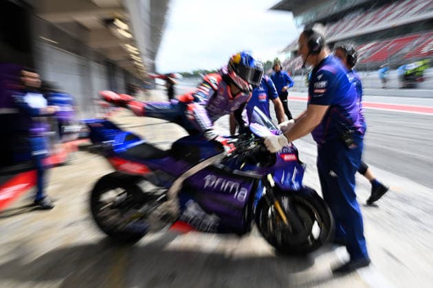 MotoGP Catalonia official test BARCELONA, SPAIN - MAY 18: Prima Pramac Yamaha MotoGP rider Toprak Razgatlioglu takes part in the sixth official test session of the 2026 MotoGP World Championship, WM, Weltmeisterschaft at the 4.66-kilometer Barcelona-Catalunya circuit in Barcelona, Spain, on May 18, 2026. Burak Akbulut Anadolu Barcelona Spain. Editorial use only. Please get in touch for any other usage.  Copyright: x2026xAnadoluxBurakxAkbulutx