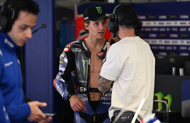 MotoGP Catalonia official test BARCELONA, SPAIN - MAY 18: Monster Energy Yamaha MotoGP rider Fabio Quartararo (C) rides during the sixth official test session of the 2026 MotoGP World Championship, WM, Weltmeisterschaft at the 4.66-kilometer Barcelona-Catalunya Circuit in Barcelona, Spain, on May 18, 2026. Burak Akbulut Anadolu Barcelona Spain. Editorial use only. Please get in touch for any other usage.  Copyright: x2026xAnadoluxBurakxAkbulutx