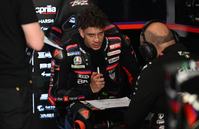 MotoGP Catalonia official test BARCELONA, SPAIN - MAY 18: Aprilia Racing rider Marco Bezzecchi rides during the sixth official test session of the 2026 MotoGP World Championship, WM, Weltmeisterschaft at the 4.66-kilometer Barcelona-Catalunya Circuit in Barcelona, Spain, on May 18, 2026. Burak Akbulut Anadolu Barcelona Spain. Editorial use only. Please get in touch for any other usage.  Copyright: x2026xAnadoluxBurakxAkbulutx