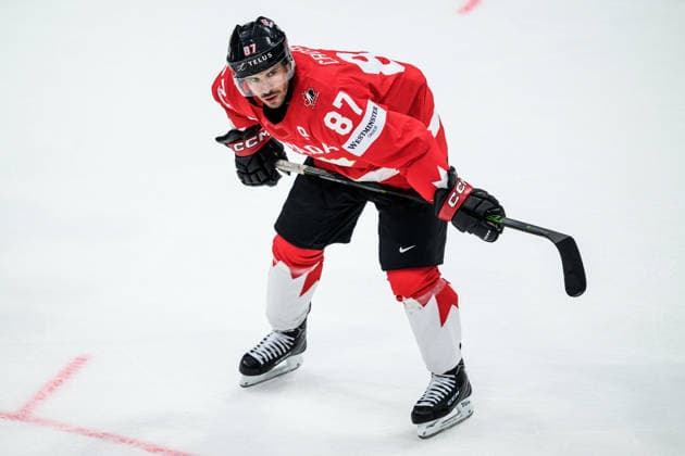 260518 Sidney Crosby of Canada during the 2026 IIHF Ice Hockey World Championship match between Canada and Denmark on May 18, 2026 in Fribourg Photo Jesper Zerman BILDBYRAN kod JZ JZ0718 ishockey ice hockey ishockey vm 2026 vm 2026 iihf world championship kanada canada danmark denmark canada kanada bbeng danmark denmark  Copyright: JESPERxZERMAN BB260518JZ085