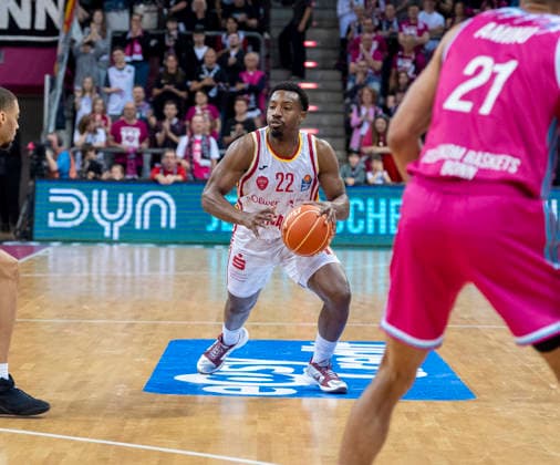 Single picture Johnathan Stove Fitness First Wuerzburg Baskets, 22 Telekom Baskets Bonn Fitness First Würzburg Baskets 18 05 2026 Basketball, easyCredit Basketball Bundesliga, Playoffs, Quarterfinals Game 2, GER, Bonn, Telekom Dome Bonn Copyright: HMBxMedia xMarcoxBader