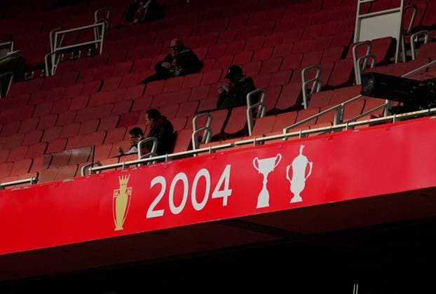 Arsenal are on the brink of winning their first Premier League title since 2004 Arsenal v Burnley, Premier League, Football, Emirates Stadium, London, UK - 18 May 2026London Emirates Stadium United Kingdom EDITORIAL USE ONLY No use with unauthorised audio, video, data, fixture lists, club league logos or live services. Online in-match use limited to 120 images, no video emulation. No use in betting, games or single club league player publications. Copyright: xJavierxGarcia Shutterstockx 16881286m