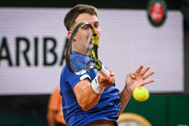 May 18, 2026, Paris, France, France: Ugo BLANCHET of France during the first qualifying day of the Roland-Garros 2026, French Open 2026, Grand Slam tennis tournament at Roland-Garros Stadium on May 18, 2026 in Paris, France. Paris France - ZUMAm308 20260518_zsp_m308_082 Copyright: xMatthieuxMirvillex