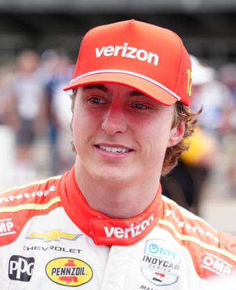 INDIANAPOLIS, IN - MAY 18: IndyCar, Indy Car, IRL, USA driver David Malukas waits for a group driver photo to be taken before practice for the 110th Running of the Indianapolis 500 on May 18th, 2026, at the Indianapolis Motor Speedway in Indianapolis, Indiana. (Photo by Brian Spurlock Icon Sportswire) AUTO: MAY 18 NTT IndyCar Series Indianapolis 500 Practice EDITORIAL USE ONLY Icon26051850020