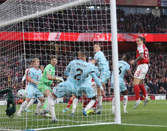 Kai Havertz (A) scores the first Arsenal goal (1-0) at the Arsenal v Burnley EPL match, at the Emirates Stadium, London, UK on 18th May, 2026. 