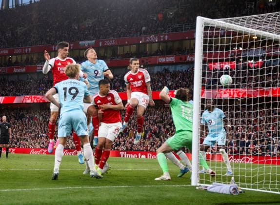 Kai Havertz scores the opening goal for Arsenal Arsenal v Burnley, Football, Premier League, Emirates Stadium, Islington, London, UK - 18 05 2026 EDITORIAL USE ONLY No use with unauthorised audio, video, data, fixture lists, club league logos or live services. Online in-match use limited to 120 images, no video emulation. No use in betting, games or single club league player publications. Copyright: xMattxImpey Shutterstockx 16882378d