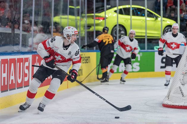 18 05 2026, Zurich, Swiss Life Arena, Ice Hockey World Championships Germany Switzerland, 86 Janis Moser Switzerland Zurich Swiss Life Arena Zurich Switzerland Copyright: xJustPictures.ch StefanxEmchx jp-de-StEm-DSC0156020260518