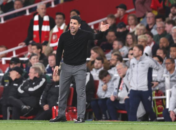 London, England, 18th May 2026. Mikel Arteta manager of Arsenal during the Arsenal vs Burnley Premier League match at the Emirates Stadium, London. Picture credit should read: David Klein Sportimage EDITORIAL USE ONLY. No use with unauthorised audio, video, data, fixture lists, club league logos or live services. Online in-match use limited to 120 images, no video emulation. No use in betting, games or single club league player publications. SPI_023_DK_Arsenal_Burnley SPI-4808-0020