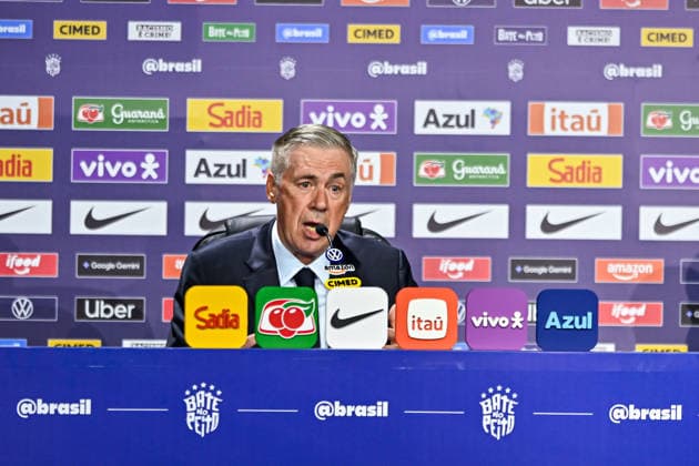 Final Squad for the World Cup RIO DE JANEIRO, RJ - 18.05.2026: FINAL SQUAD FOR THE WORLD CUP - Coach Carlos Ancelotti during the announcement of the Brazilian national team, Nationalteam squad for the 2026 World Cup, an event held at the Museum of Tomorrow, in the city of Rio de Janeiro (RJ), this Monday (18) (Photo: Nayra Halm Fotoarena) x2945965x  NayraxHalm