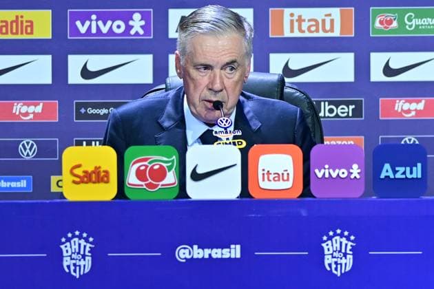 Museum of Tomorrow, Rio de Janeiro (RJ), 05 18 2026 - Sports: Brazil Squad Announcement - Coach Carlos Ancelotti, accompanied by the president of the CBF (Brazilian Football Confederation), Samir Xaud, announces the list of 26 players called up for the 2026 FIFA World Cup, WM, Weltmeisterschaft, Fussball at an event held at the Museum of Tomorrow in Rio de Janeiro, on the afternoon of Monday, May 18. (Photo: Eduardo Carmim Photo Premium SPP) 30930 (Eduardo Carmim SPP) Copyright: xEduardoxCarmimx xSPPx spp-en-EdCa-eduardo_carmim_photo_premium_479261