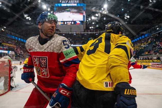 FRIBOURG, FRIBOURG - MAY 18: Libor Hajek of Czechia during the 2026 IIHF World Championship, WM, Weltmeisterschaft Preliminary Round Group B match between Sweden and Czechia at BCF Arena on May 18, 2026 in Fribourg, Fribourg, Switzerland. Copyright: xLivioxBaeriswylx xSPPx Sportspressphoto_SPR149730