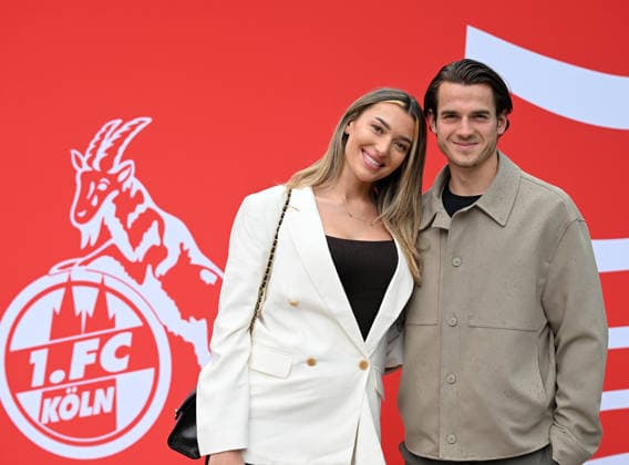 18 05 2026, xophax, Soccer 1 Bundesliga, Cologne Cologne , 1 FC Koeln end of season summer break end of season in the Cologne Flora Jakub Kaminski 1 FC Cologne and girlfriend Monika Koeln