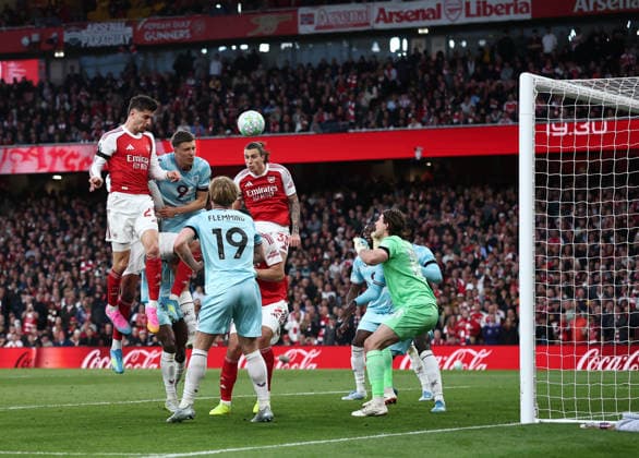 London, England, 18th May 2026. Kai Havertz of Arsenal scores the first goal during the Arsenal vs Burnley Premier League match at the Emirates Stadium, London. Picture credit should read: David Klein Sportimage EDITORIAL USE ONLY. No use with unauthorised audio, video, data, fixture lists, club league logos or live services. Online in-match use limited to 120 images, no video emulation. No use in betting, games or single club league player publications. SPI_045_DK_Arsenal_Burnley SPI-4808-0043