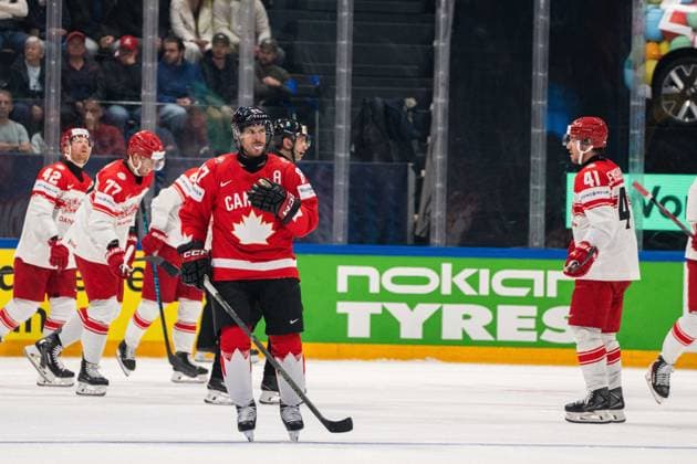 FRIBOURG, FRIBOURG - MAY 18: Sidney Crosby of Canada during the 2026 IIHF World Championship, WM, Weltmeisterschaft Preliminary Round Group B match between Canada and Denmark at BCF Arena on May 18, 2026 in Fribourg, Fribourg, Switzerland. Copyright: xLivioxBaeriswylx xSPPx Sportspressphoto_SPR149861