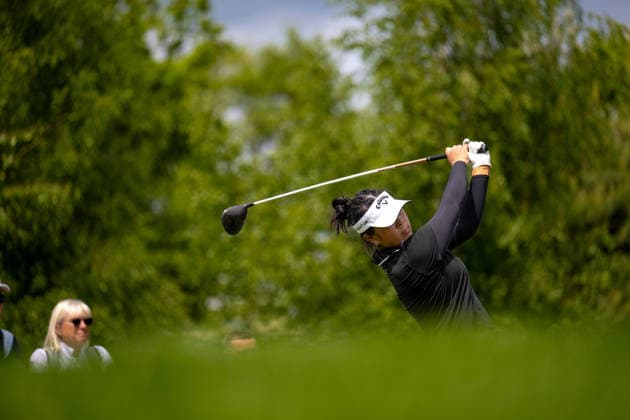 Amundi German Masters - Fourth Round Anna Huang of Canada drives from the tee of the 11th hole during the final round of the Amundi German Masters at Green Eagle Golf Courses in Hamburg, Germany, on May 17, 2026. Hamburg Germany  Copyright: xAndyxAstfalckx originalFilename:astfalck-amundige260518_npv9c.jpg