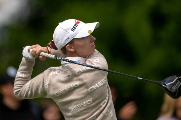 Amundi German Masters - Fourth Round Alexandra Forsterling of Germany drives from the tee of the 12th hole during the final round of the Amundi German Masters at Green Eagle Golf Courses in Hamburg, Germany, on May 17, 2026. Hamburg Germany  Copyright: xAndyxAstfalckx originalFilename:astfalck-amundige260518_np46y.jpg