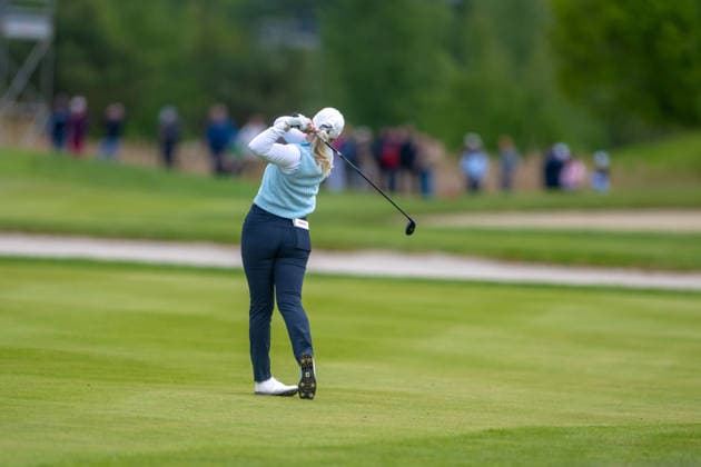 Amundi German Masters - Fourth Round Dorthea Forbrigd of Norway plays her second shot on the fairway of the 11th hole during the final round of the Amundi German Masters at Green Eagle Golf Courses in Hamburg, Germany, on May 17, 2026. Hamburg Germany  Copyright: xAndyxAstfalckx originalFilename:astfalck-amundige260518_np9GH.jpg