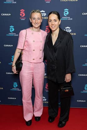 Trophees 2026 - Arkema Premiere Ligue - Paris Anne-Marie Banuta, Maelle Saltel attends the awards ceremony of the French Women’s Football Professional League LFFP 2025 2026 season at Pavillon Dauphine on May 18, 2026 in Paris, France. Photo by Nasser Berzane ABACAPRESS.COM Paris France  Copyright: xBerzanexNasser ABACAx