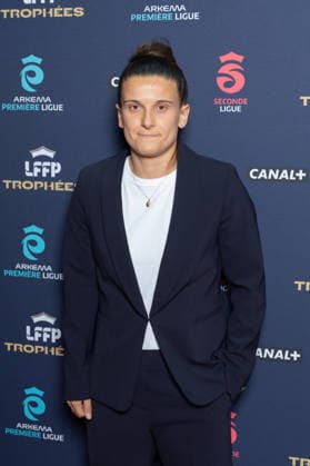 Trophees 2026 - Arkema Premiere Ligue - Paris Mathilde Bourdieu attends the awards ceremony of the French Women’s Football Professional League LFFP 2025 2026 season at Pavillon Dauphine on May 18, 2026 in Paris, France. Photo by Nasser Berzane ABACAPRESS.COM Paris France  Copyright: xBerzanexNasser ABACAx