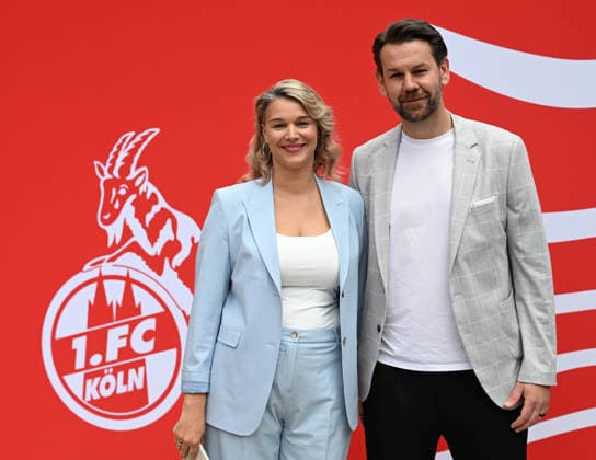 18 05 2026, xophax, Soccer 1 Bundesliga, Cologne Cologne , 1 FC Koeln end of season summer break end of season in the Cologne Flora Thomas Kessler 1 FC Cologne and Mrs. Melanie Koeln