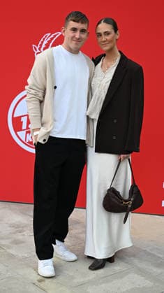 18 05 2026, xophax, Soccer 1 Bundesliga, Cologne Cologne , 1 FC Koeln end of season summer break end of season in the Cologne Flora 1 FC Köln Isak Johannesson and girlfriend Agnes Koeln