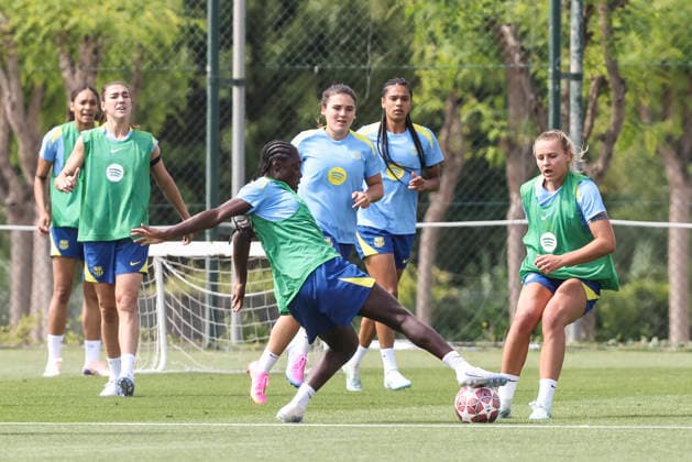 May 19, 2026, Sant Joan Despi, Barcelona, SPAIN: Aicha Camara Camara during the training day of FC Barcelona, Barca ahead UEFA Women Champions League 2025 26, Final football match against OL Lyonnes at Ciutat Esportiva Joan Gamper on May 19, 2026 in Sant Joan Despi, Barcelona, Spain. Sant Joan Despi SPAIN - ZUMAa181 20260519_zaa_a181_009 Copyright: xJavierxBorregox