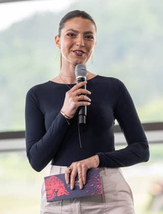 MOTORSPORTS - MotoGP, GP of Austria 2026 SPIELBERG,AUSTRIA,19.MAY.26 - MOTORSPORTS - MotoGP, Grand Prix of Austria, Red Bull Ring, preview, media day. Image shows presenter Alina Marzi.  GEPAxpictures xHaraldxSteiner