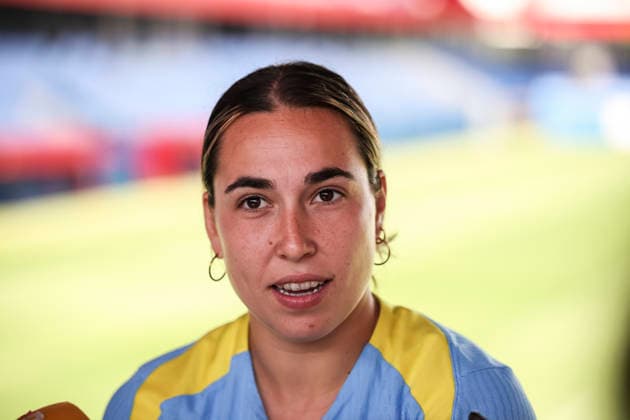 May 19, 2026, Sant Joan Despi, Barcelona, SPAIN: Catalina Thomas Coll Lluch speaks to the media during the training day of FC Barcelona, Barca ahead UEFA Women Champions League 2025 26, Final football match against OL Lyonnes at Ciutat Esportiva Joan Gamper on May 19, 2026 in Sant Joan Despi, Barcelona, Spain. FC Barcelona Training And Media Day - UEFA Women Champions League 2025 26 Final  - ZUMAa181 20260519_zaa_a181_029 Copyright: xJavierxBorregox