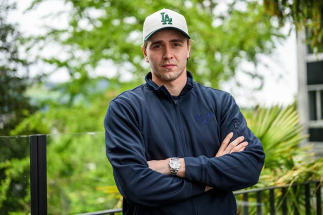 260519 Linus Karlsson of Sweden poses for a portrait at a press event during the 2026 IIHF Ice Hockey World Championship on May 19, 2026 in Bern Photo Jesper Zerman BILDBYRAN kod JZ JZ0720 ishockey ice hockey ishockey vm 2026 vm 2026 iihf world championship pressträff event meeting sverige sweden day 5 bbeng  Copyright: JESPERxZERMAN BB260519JZ015