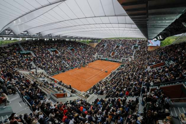 May 19, 2026, Paris, Paris, France: General view of Suzanne LENGLEN central court during the qualifications day 2 of the tennis Grand Slam of Roland Garros 2026, at Roland Garros Stadium - on April 16 2026 .Paris - France Tennis press conference, PK, Pressekonferenz Of The Tennis Grand Slam Of Roland Garros 2026  - ZUMAb253 20260519_zsp_b253_003 Copyright: xLoicxBaratouxx