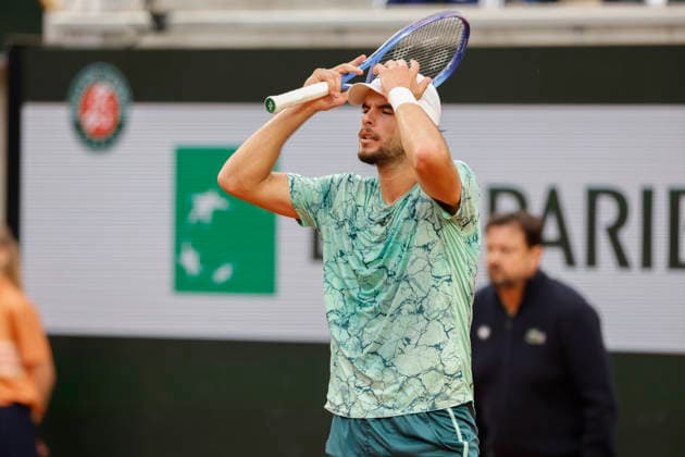 May 19, 2026, Paris, Paris, France: Jaime FARIA (POR) in action during the qualifications day 2 of the tennis Grand Slam of Roland Garros 2026, at Roland Garros Stadium - on April 16 2026 .Paris - France Paris France - ZUMAb253 20260519_zsp_b253_018 Copyright: xLoicxBaratouxx
