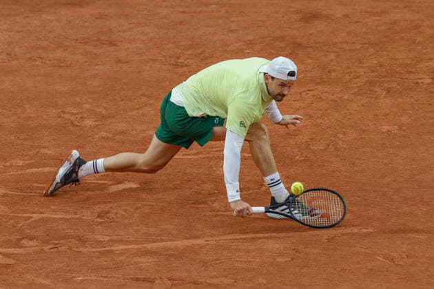 May 19, 2026, Paris, Paris, France: Grigor DIMITROV (BUL) in action during the qualifications day 2 of the tennis Grand Slam of Roland Garros 2026, at Roland Garros Stadium - on April 16 2026 .Paris - France Paris France - ZUMAb253 20260519_zsp_b253_049 Copyright: xLoicxBaratouxx