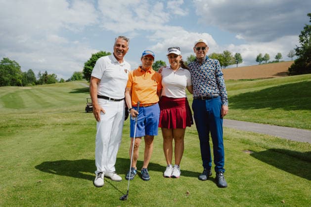 GOLF - LET, Allegria Open 2026 STEGERSBACH,AUSTRIA,19.MAY.26 - GOLF - Ladies European Tour Access Series, Allegria Open. Image shows Alfred Fuesselberger, Ruth Gassauer-Fleissner, Ffion Tynan (WAL) and Erwin Frivert.  GEPAxpictures xAlexanderxSolc