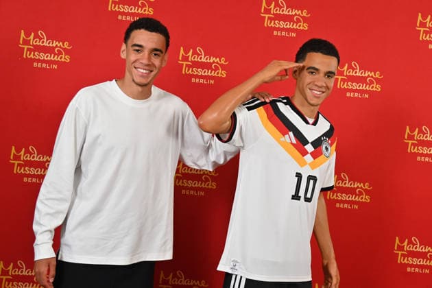 Jamal MUSIALA Bayern Muenchen unveils his wax figure at Madame Tussauds on 19 05 2026 in Munich