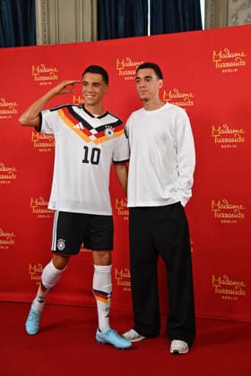 Jamal MUSIALA Bayern Muenchen unveils his wax figure at Madame Tussauds on 19 05 2026 in Munich