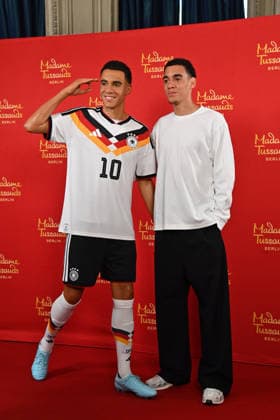 Jamal MUSIALA Bayern Muenchen unveils his wax figure at Madame Tussauds on 19 05 2026 in Munich