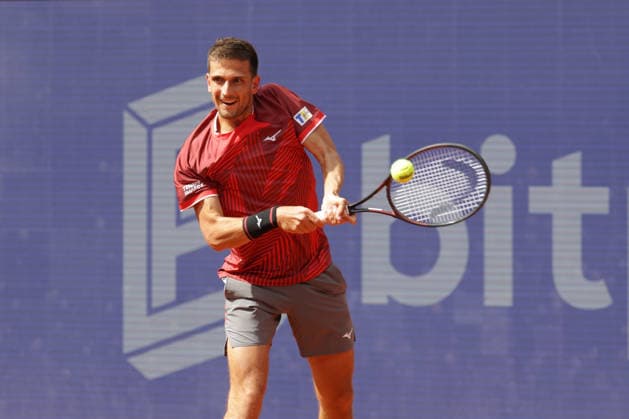2026 05 19, xFSx, Bitpanda Open Hamburg ATP500, round of 16, mens tennis tournament in Hamburg , Am Rothembaum in Hamburg , Vit Kopriva CZE plays a backhand Copyright: HMBxMedia FernandoxSoares
