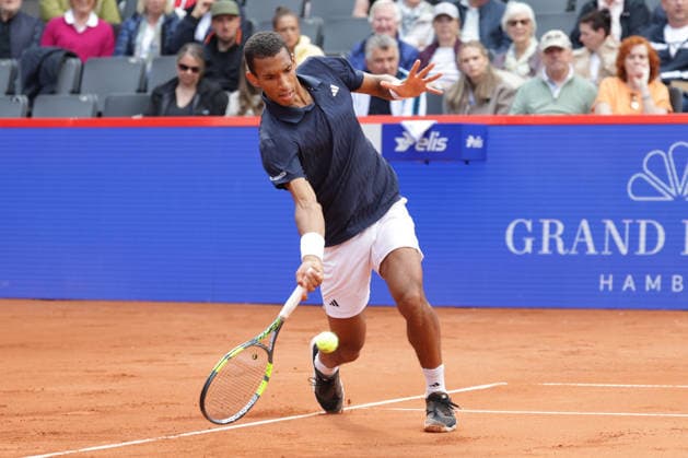 2026 05 19, xFSx, Bitpanda Open Hamburg ATP500, round of 16, mens tennis tournament in Hamburg , Am Rothembaum in Hamburg , Felix Auger Aliassime CAN plays a forehand Copyright: HMBxMedia FernandoxSoares