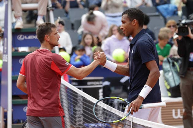 2026 05 19, xFSx, Bitpanda Open Hamburg ATP500, Round of 16, Mens Tennis Tournament in Hamburg , Am Rothembaum in Hamburg , Vit Kopriva CZE congratulates Felix Auger Aliassime CAN on his victory Copyright: HMBxMedia FernandoxSoares