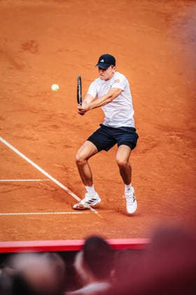 Tennis Men bitpanda Hamburg Open ATP 500 Justin Engel GER vs Ugo Humbert FRA 19 05 2026 Backhand Justin Engel Hamburg Tennisstadion am Rothenbaum Hamburg Germany