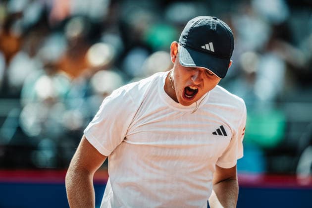 Tennis men bitpanda Hamburg Open ATP 500 Justin Engel GER vs Ugo Humbert FRA 19 05 2026 Justin Engel cheers Hamburg Tennisstadion am Rothenbaum Hamburg Germany