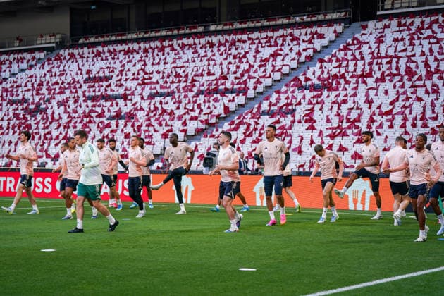 Turkey Football UEFA Europa League 2025 2026, Final in Istanbul SC Freiburg vs Aston Villa Tüpras Stadyumu Istanbul Final training Aston Villa Matchday 1 Copyright: xJOERANxSTEINSIEKx