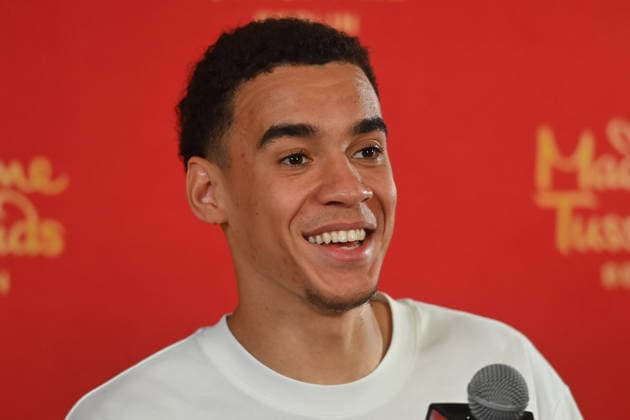 Jamal MUSIALA Bayern Muenchen unveils his wax figure at Madame Tussauds on 19 05 2026 in Munich single image,cropped single motif,portrait,portrait,portrait