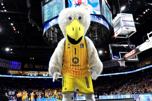 DEU, easyCredit BBL, ALBA vs Rasta Vechta, 19 05 2026, Uber Arena, Berlin, DEU, easyCredit BBL, ALBA vs Rasta Vechta, in the picture ALBA mascot nordphotoxGmbHx xEngler nph00076