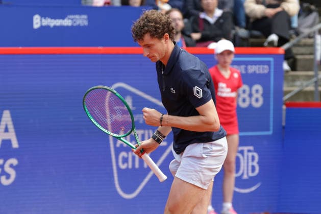 2026 05 19, xFSx, Bitpanda Open Hamburg ATP500, round of 16, mens tennis tournament in Hamburg , Am Rothembaum in Hamburg , Ugo Humbert FRA winner fist, cheer Copyright: HMBxMedia FernandoxSoares
