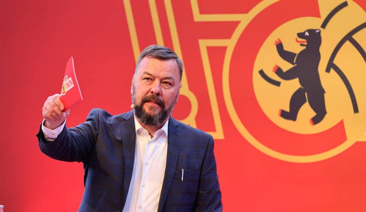 Press spokesman Christian Arbeit, MV General Meeting at Stadion An der Alten Försterei Sport Football Soccer Bundesliga Men DFL Season 2025 2026 19 05 2026 1 FC Union Berlin FCU