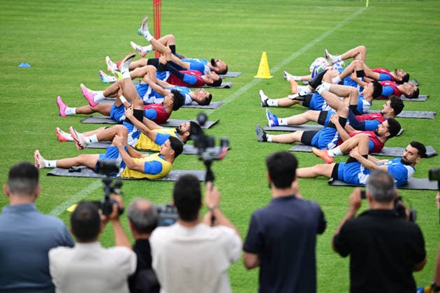 Iran National Football Team starts preparations in Turkiye s Antalya ahead of 2026 FIFA World Cup, WM, Weltmeisterschaft, Fussball ANTALYA, TURKIYE - MAY 19: Members of the Iran National Football Team take part in a training session at the Mardan Sports Complex in Antalya, Turkiye on May 19, 2026. The national team, Nationalteam launched their training camp in southern Turkiye to prepare for the upcoming 2026 FIFA World Cup, jointly hosted by the United States, Canada, and Mexico. Orhan Cicek Anadolu Antalya Turkey. Editorial use only. Please get in touch for any other usage.  Copyright: x2026xAnadoluxOrhanxCicekx