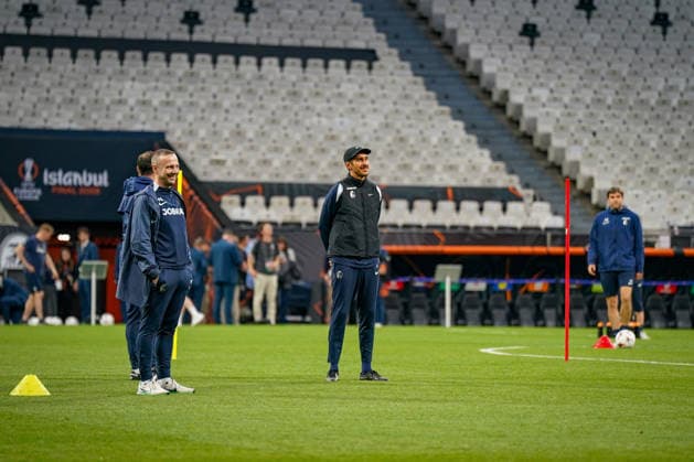 Turkey Football UEFA Europa League 2025 2026, Final in Istanbul SC Freiburg vs Aston Villa Tüpras Stadyumu Istanbul Julian Schuster SC Freiburg, Coach Final Training Copyright: xJOERANxSTEINSIEKx
