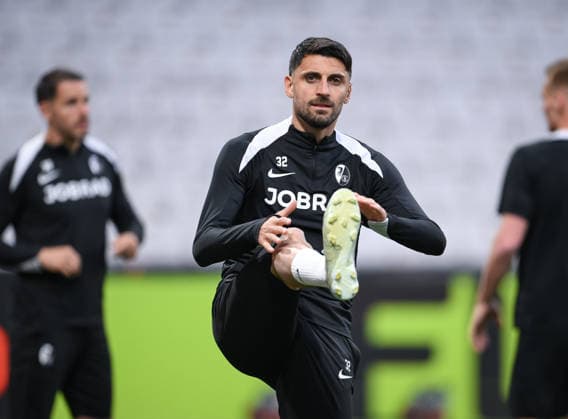 FOOTBALL EUROPA LEAGUE SEASON 2025 2026 Final in Istanbul 19 05 2026 SC Freiburg Aston Villa Training SC Freiburg at Besiktas Park Stadium, Vincenzo Grifo warming up